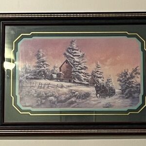 Framed Winter Landscape Art